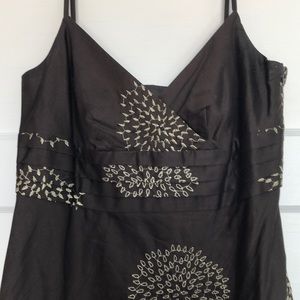 Ann Taylor dress with gold metallic accents